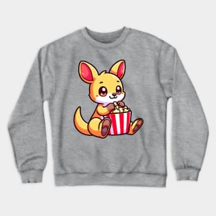 Kangaroo with a popcorn Crewneck Sweatshirt